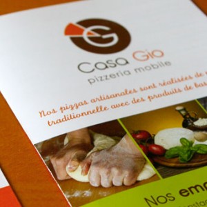 photo  Casa Gio - Pizzeria Mobile 
 conception de logo, carte de fidélité et dépliant pour une pizzeria itinérante dans le pays de Sierck