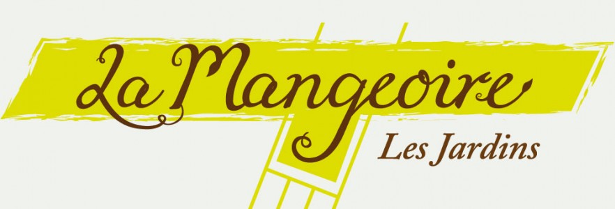 photo  La Mangeoire - Les Jardins 
 conception de  logotype, carte de visite, panneau  et  bâche signalétique  grand format pour un maraîcher biologique à Grindorff (Moselle)